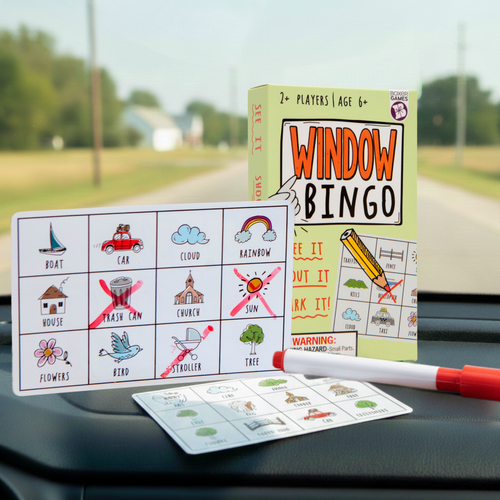 Window Bingo Kids Travel Game