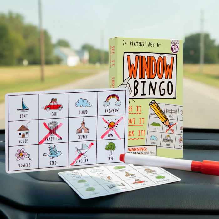 Window Bingo Kids Travel Game
