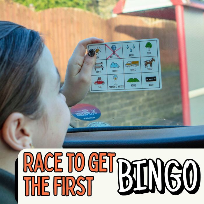 Window Bingo Kids Travel Game