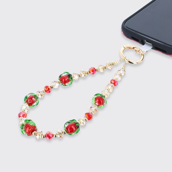 Beaded Glass Phone Strap - Multi