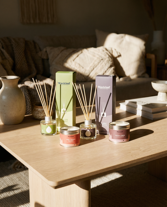 Waxkind candle and reed diffuser range