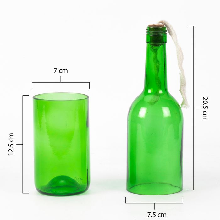 Self-Watering Upcycled Green Wine Bottle Planter