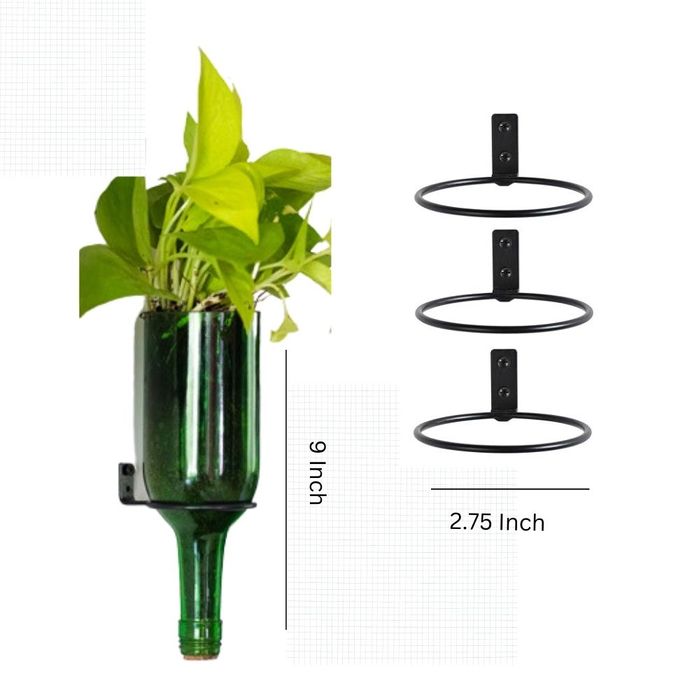 Upcycled Wall Mounted Wine Bottle Planter