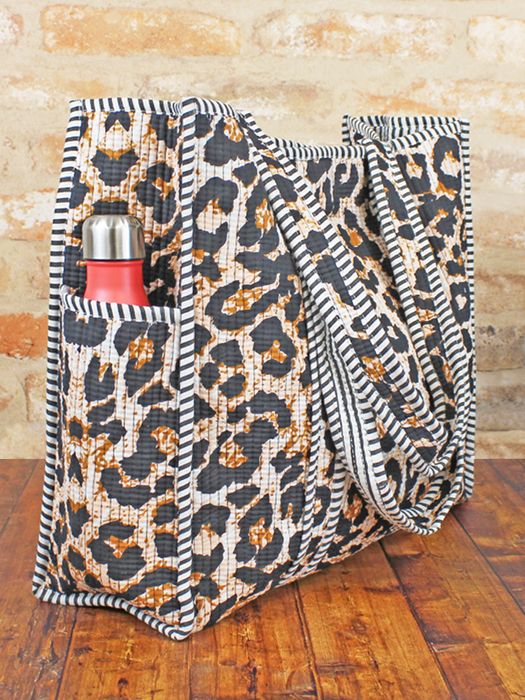 Animal Print Cotton Tote Bag