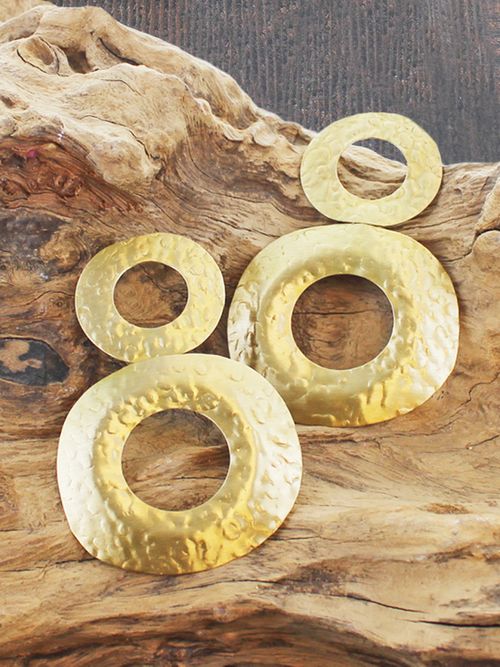 Statement Hammered Metal Earrings
