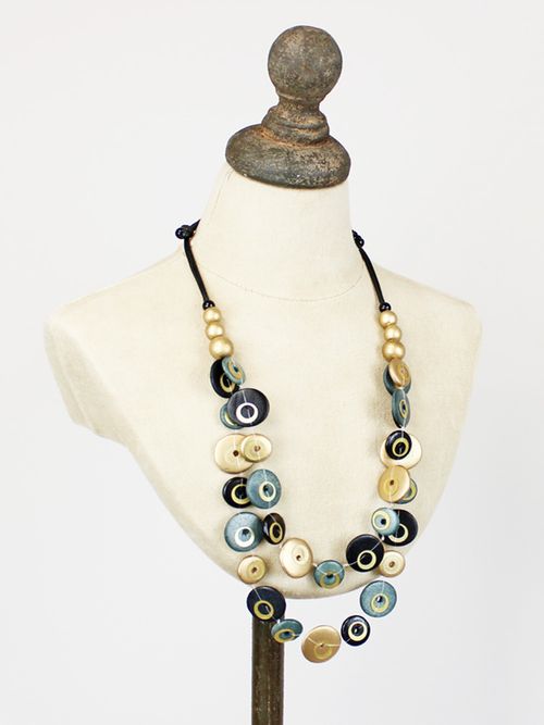Black Circles Necklace