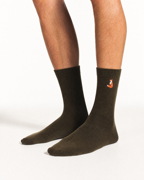 Fox Embroidered - Boot Socks