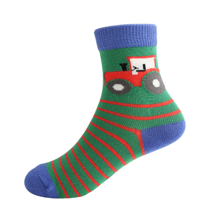 Sparrow Baby Tractor & Stripes Green