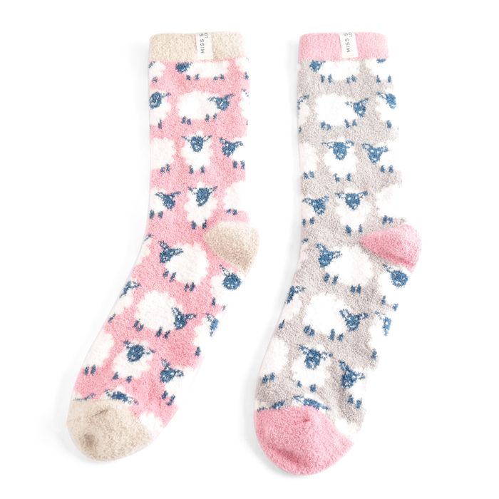 Fluffy Happy Sheep Dusky Pink