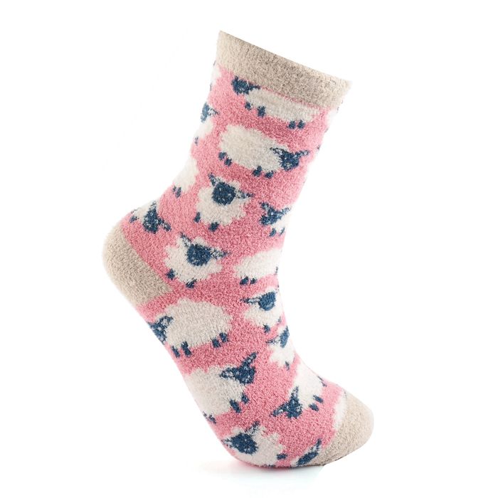 Fluffy Happy Sheep Dusky Pink