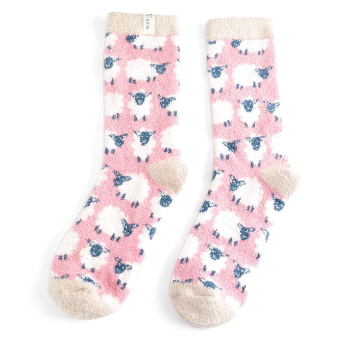 Fluffy Happy Sheep Dusky Pink