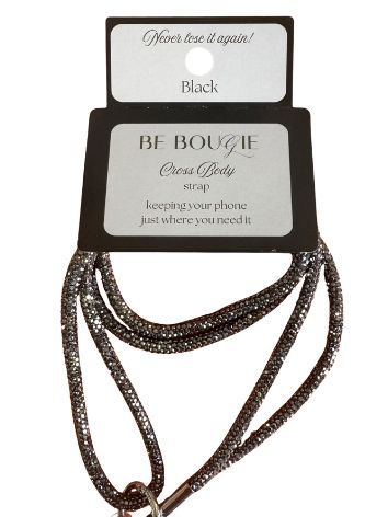 Sparkly Black Phone Strap