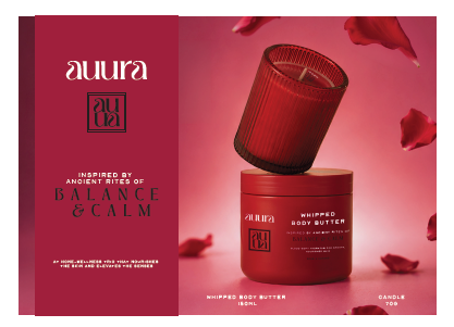 Auura Spa Balance & Calm (Set)  (150 Whipped Body Butter + 70 g Candle)