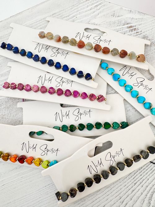 Mini Heart Jasper Bracelets