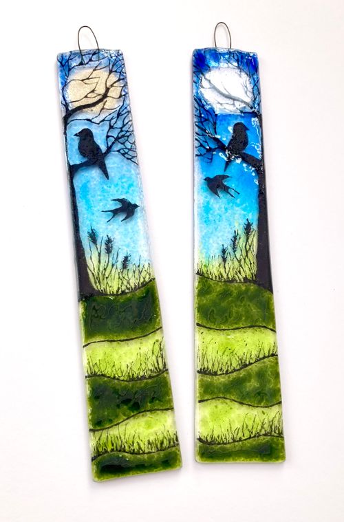 Moon Landscape Hangings - Silver/Gold