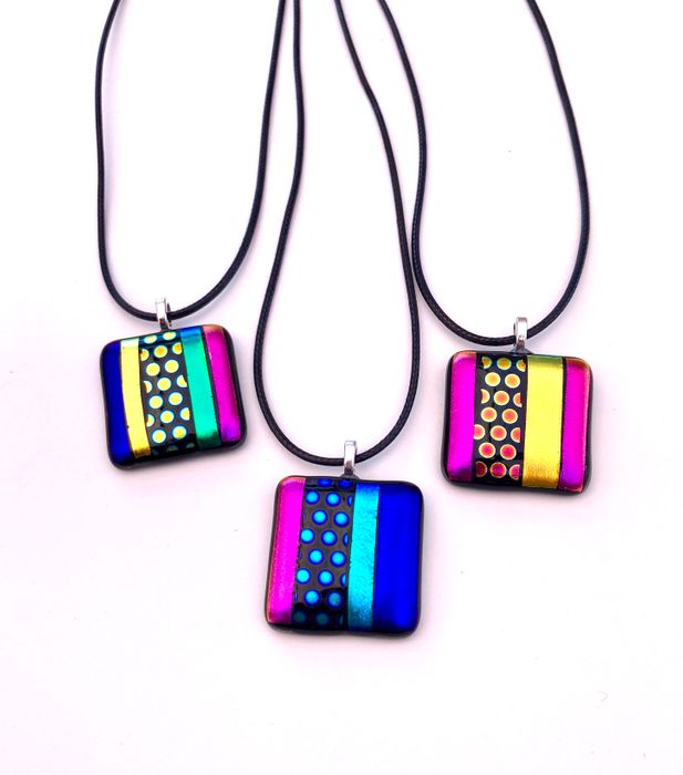 Dichroic Fused Glass Jewellery by Leona Stewart Glass