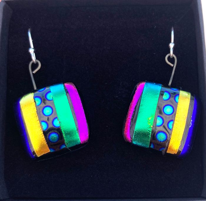 Dichroic Fused Glass Jewellery by Leona Stewart Glass