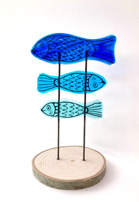 Fish Stack by Leona Stewart Glass