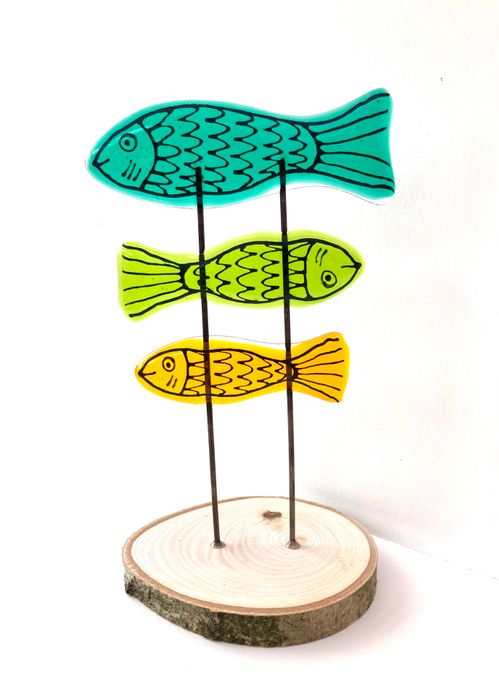 Fish Stack by Leona Stewart Glass