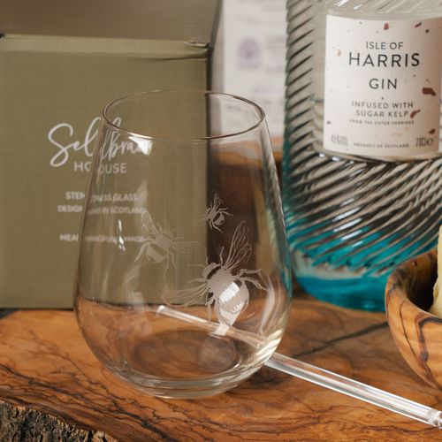 Bee Stemless Glass