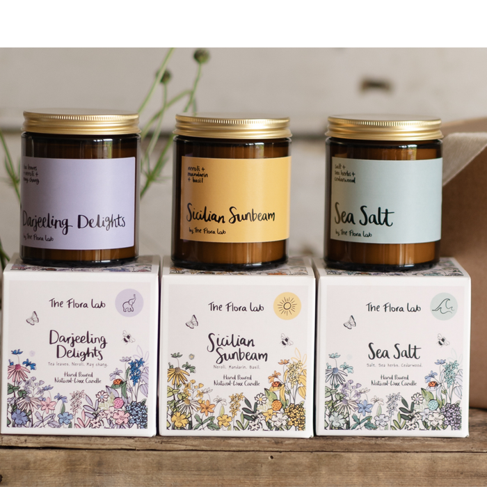 Hand poured natural-wax candles