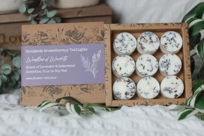 Woodland Warmth Tea Light Set – 9 Pack