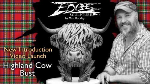 Edge Sculpture - Highland Cow Bust