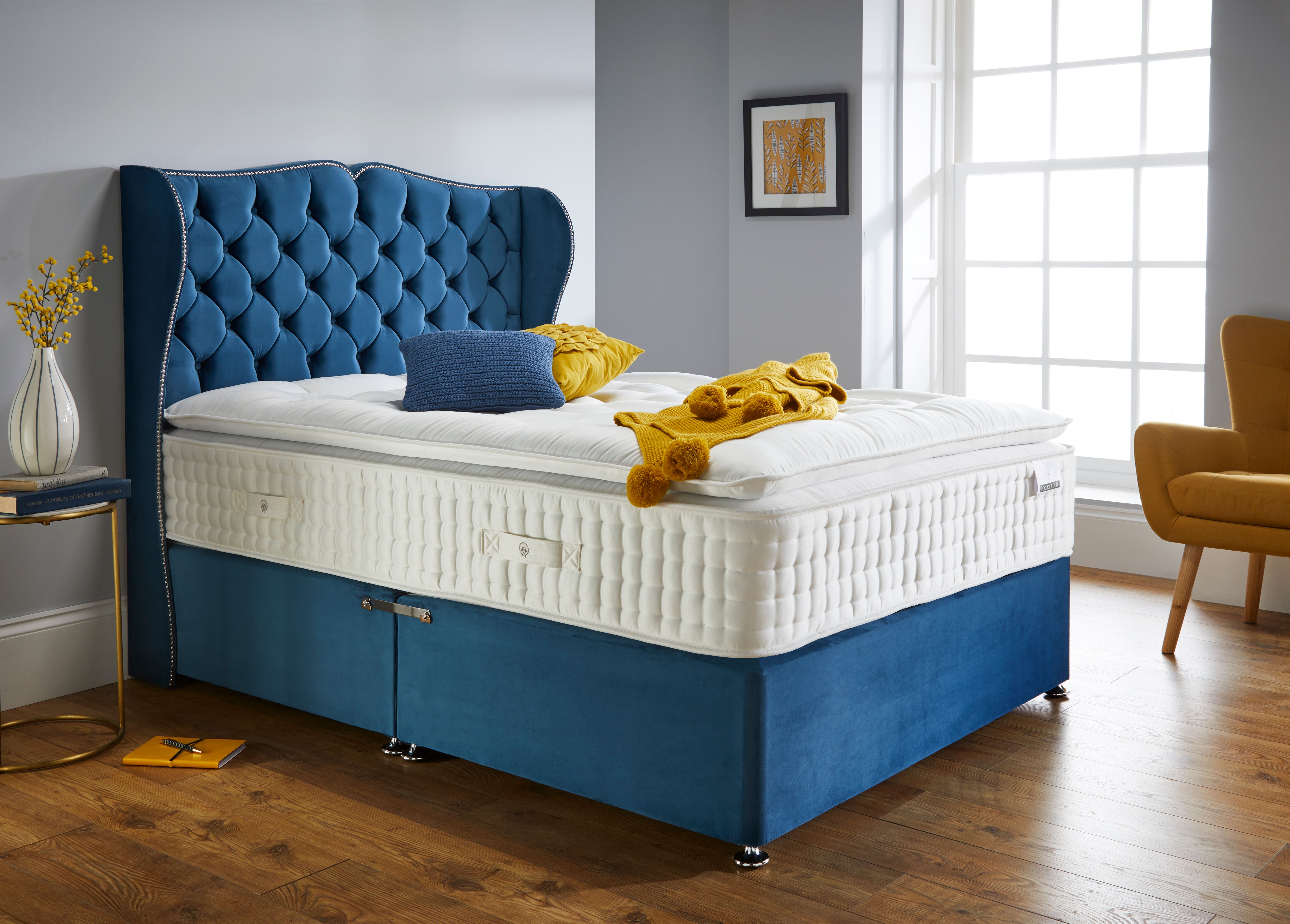 naturel 3000 mattress featuring Valentine headbaord