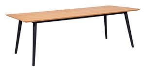Rec. Dining Table powder coated alu frame with FSC Teak worktop