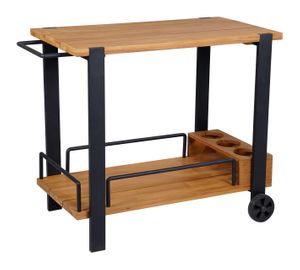 Trolley Powder coated alu frame FSC Teak Wood