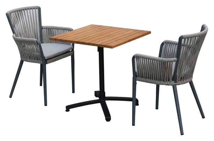 Dining Chair Powder coated Alu and Rope