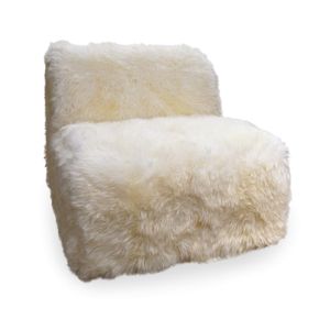 Sheepskin Oversized Slipper Chair