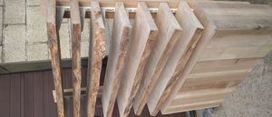 Live edge solid wood shelving