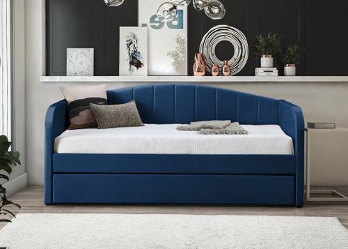 Fabric Day Bed (Grey, Pink or Blue)