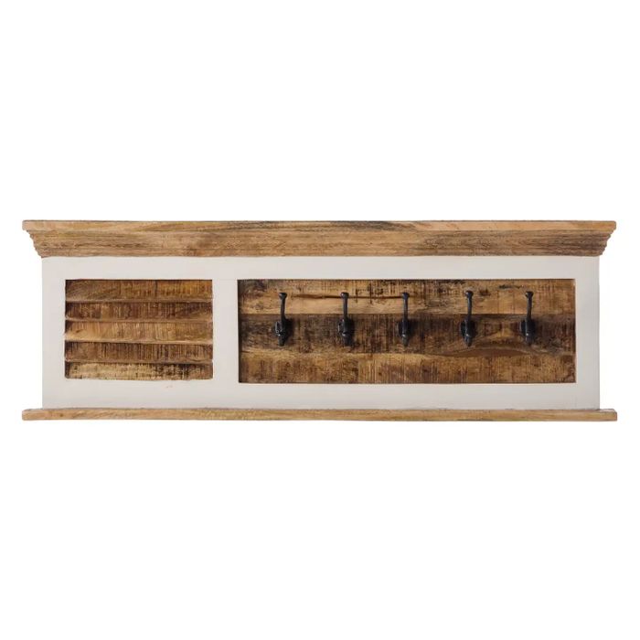 Alfie Wood Shoe Rack & Hanger Wall Hook Set