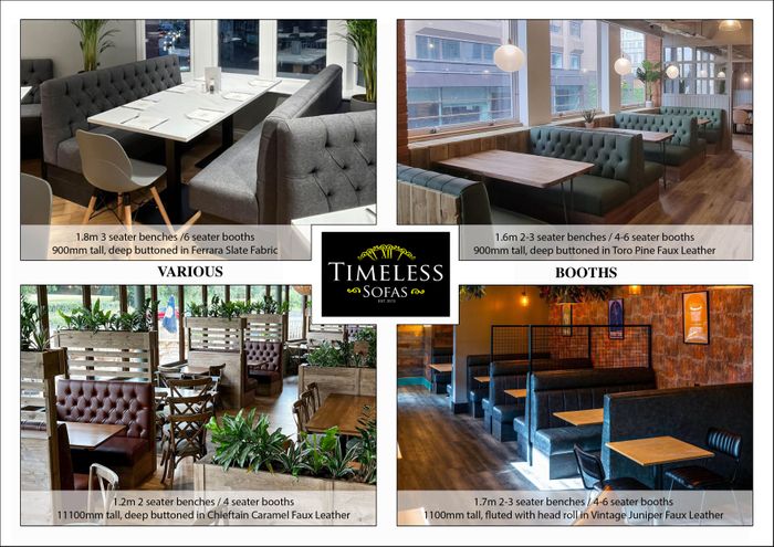 Made to measure dining booth seating