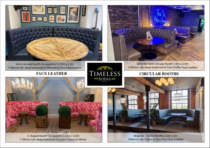 Made to measure dining booth seating