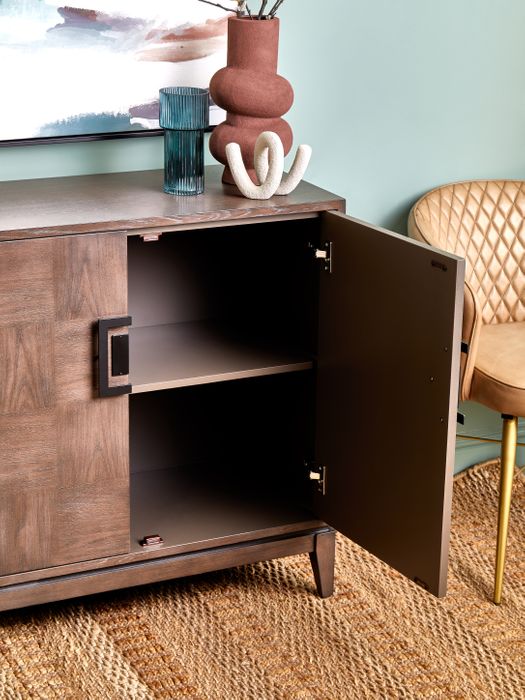 Furniture - Dimaro 4 Door Antique Grey Sideboard