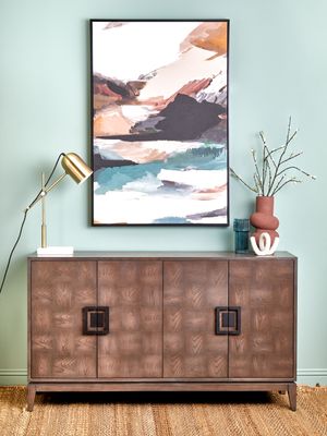 Furniture - Dimaro 4 Door Antique Grey Sideboard