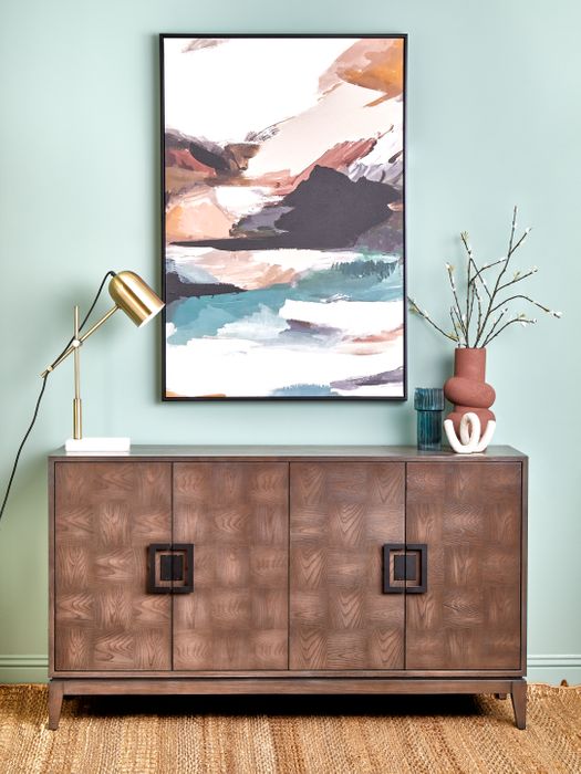 Furniture - Dimaro 4 Door Antique Grey Sideboard