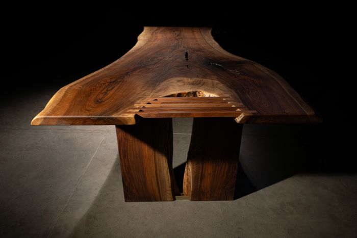 Live Edge Walnut Table – Wabi-Sabi Inspired