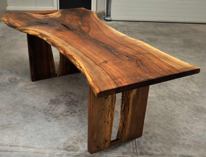 Live Edge Walnut Table – Wabi-Sabi Inspired
