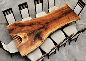 Live Edge Walnut Table – Wabi-Sabi Inspired