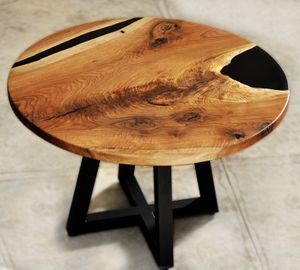 Round Walnut Table '' 4 Eyes''