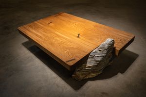 Wood and Stone Low Table