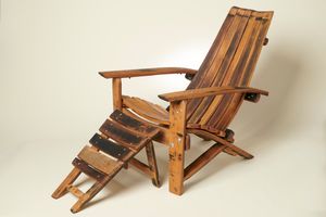 Adirondack chair and footstool