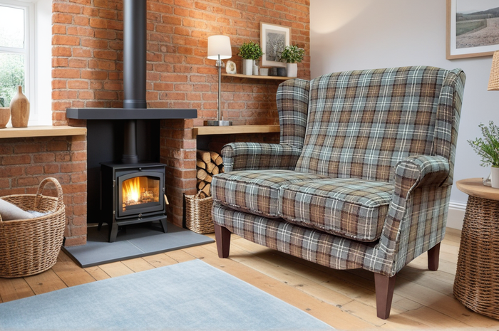 Regency Chairs & 2str Sofa in Luxury Warm Tartans
