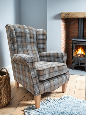 Regency Chairs & 2str Sofa in Luxury Warm Tartans