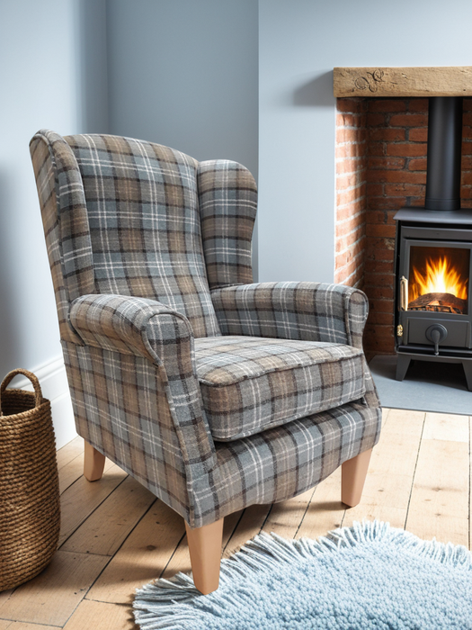 Regency Chairs & 2str Sofa in Luxury Warm Tartans