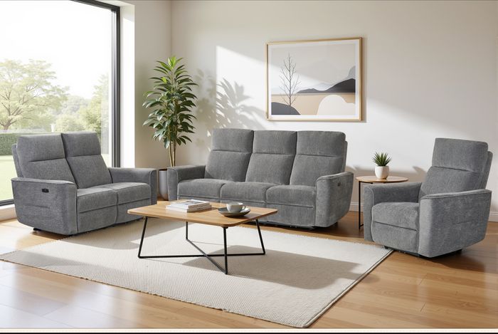 Serafina Fabric Electric Reclining Sofa Collection
